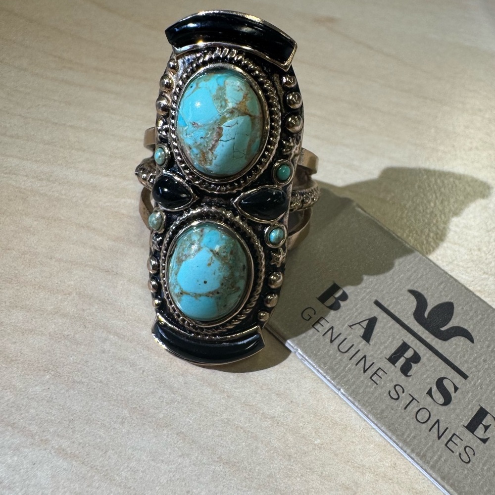 Studio Barse Turquoise Statement Ring With Ornate… - image 3